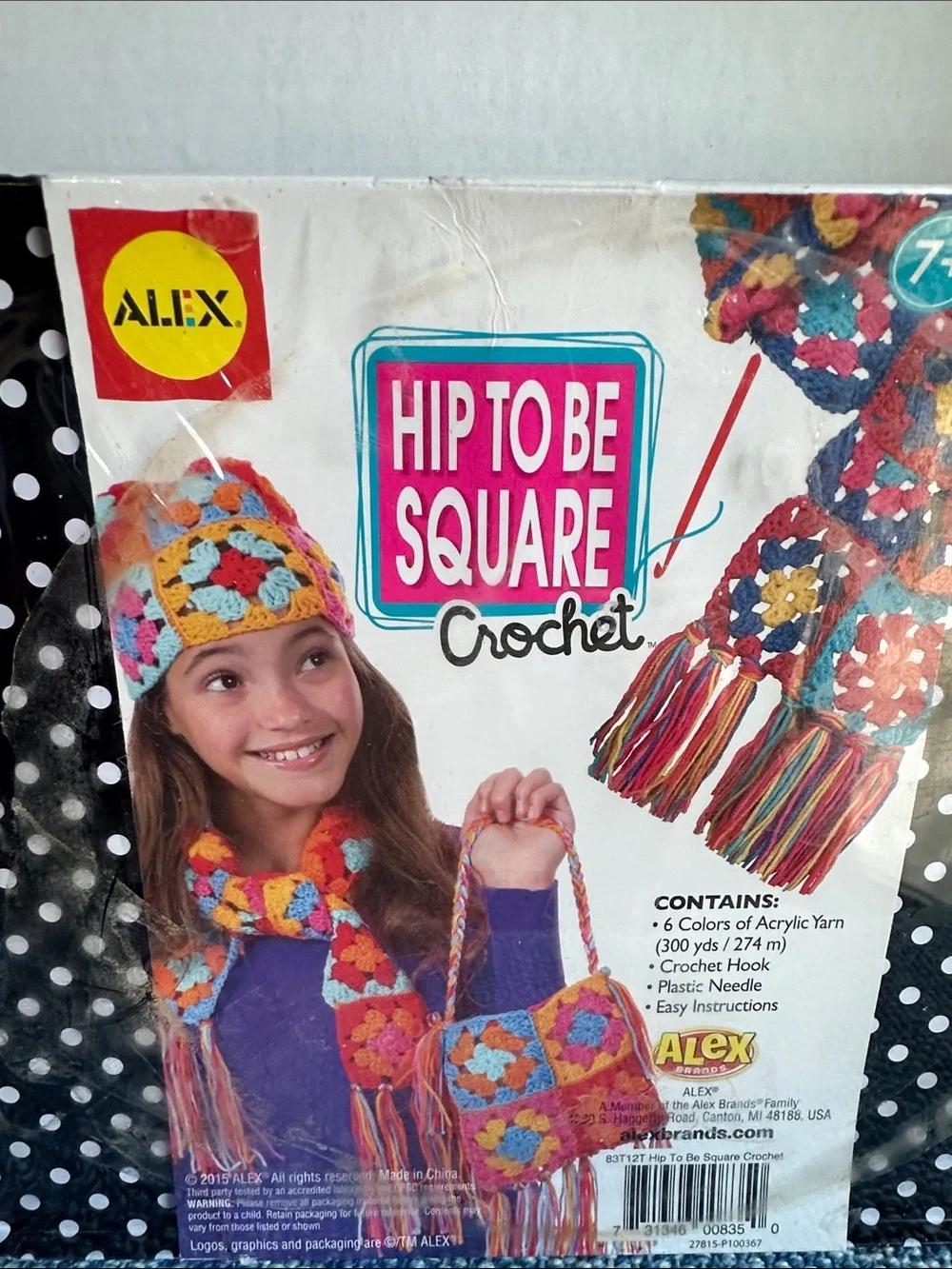 ALEX Hip To Be Square Crochet Kit - Multicolor Kids Crochet Set